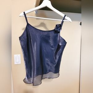 Formal Top with Spagetti Strap and Asymmetrical Hem